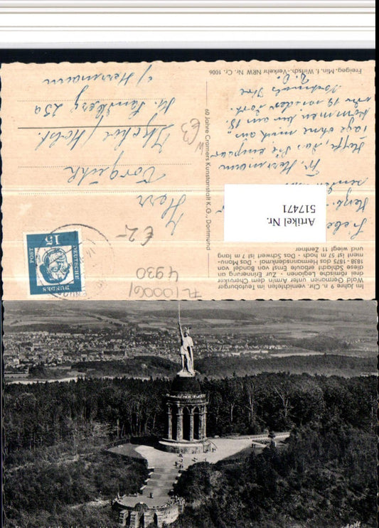 517471,Hermanns-Denkmal im Teutoburger Wald b. Detmold Fliegeraufnahme