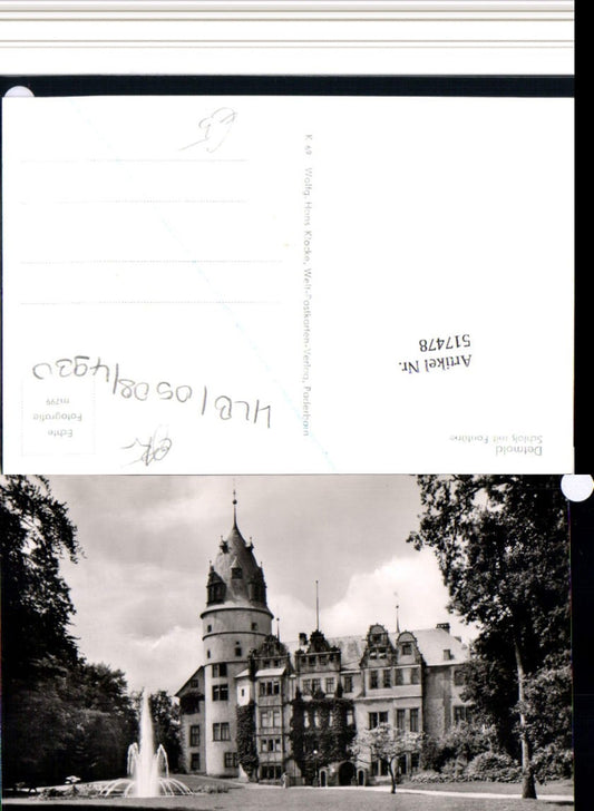517478,Detmold Schloss m. Fontäne