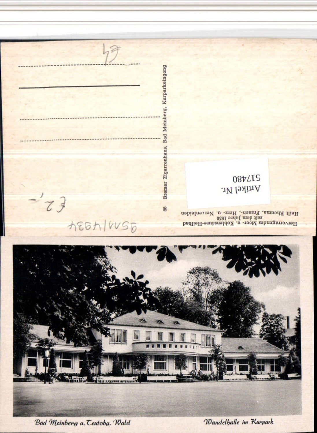 517480,Bad Meinberg am Teutoburger Wald Wandelhalle im Kurpark