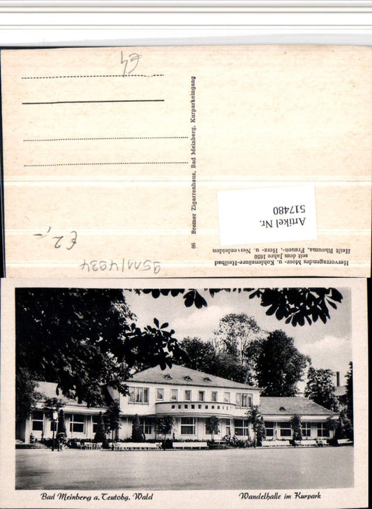 517480,Bad Meinberg am Teutoburger Wald Wandelhalle im Kurpark