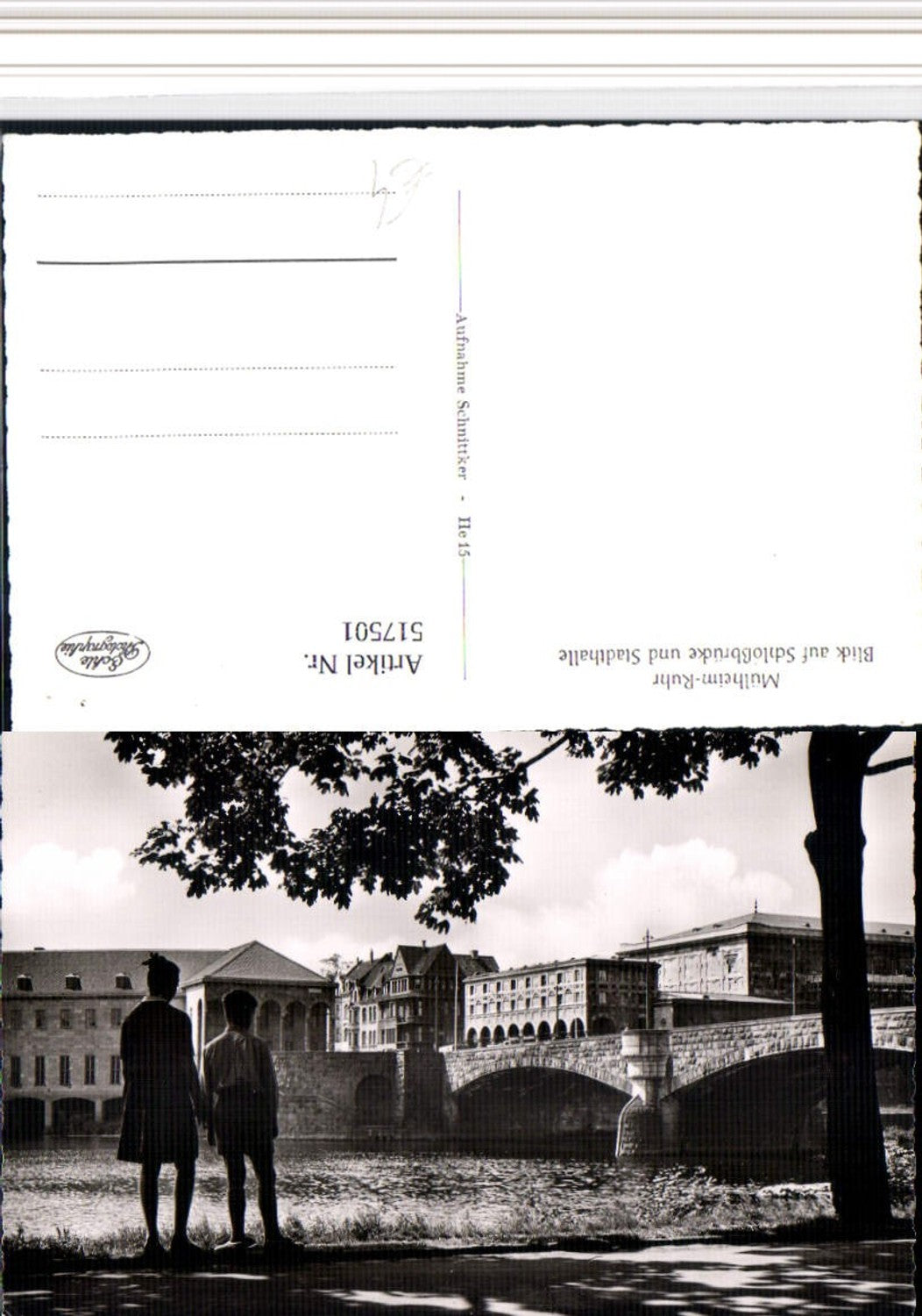 517501,Mülheim an d. Ruhr Blick auf Schlossbrücke u. Stadthalle