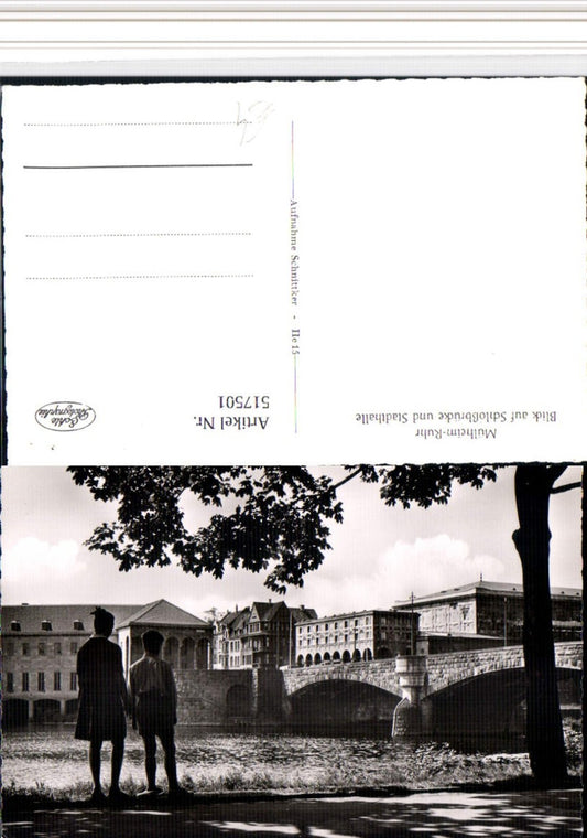 517501,Mülheim an d. Ruhr Blick auf Schlossbrücke u. Stadthalle