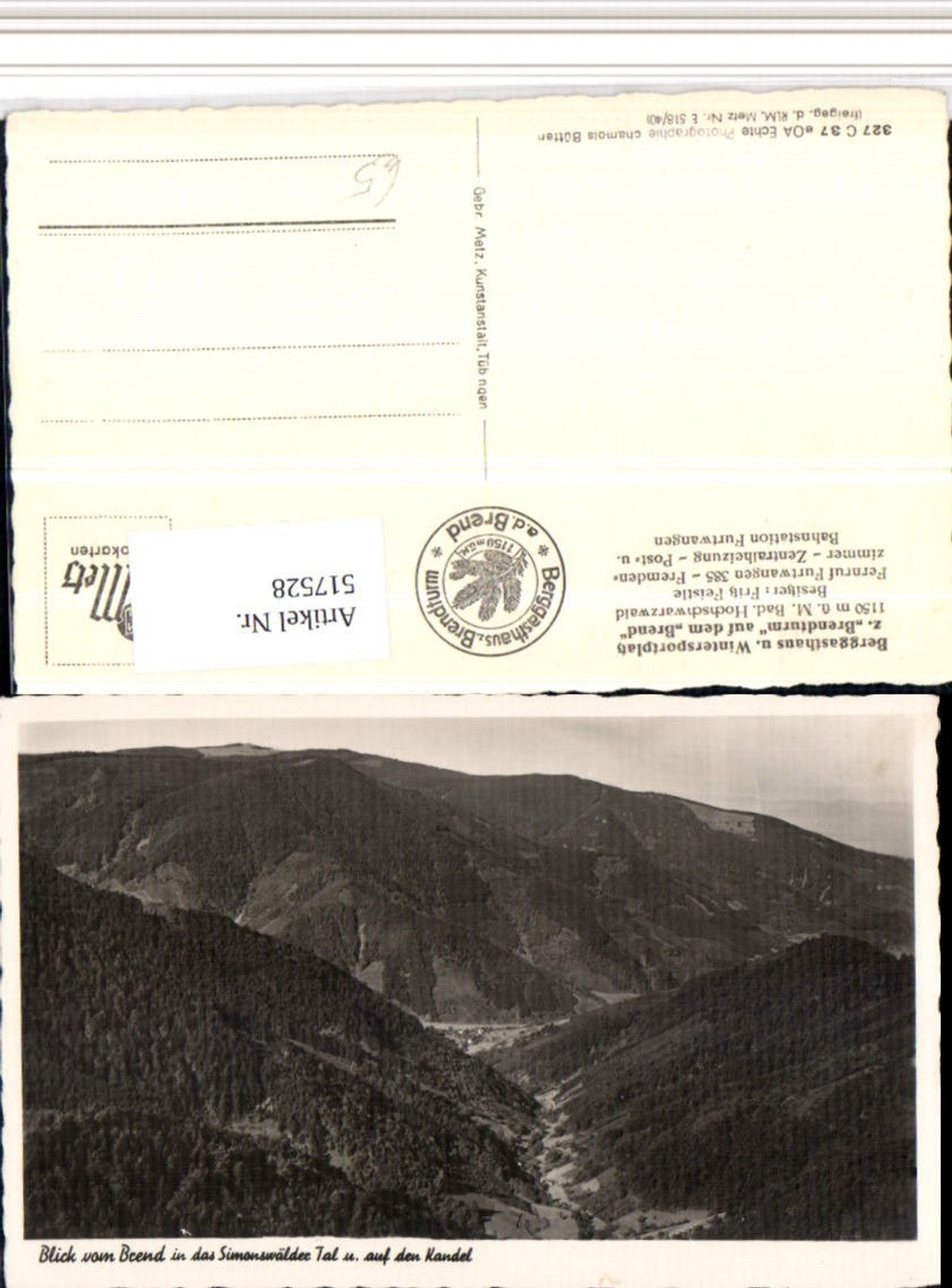 517528,Blick vom Brend in das Simonswälder Tal b. Furtwangen