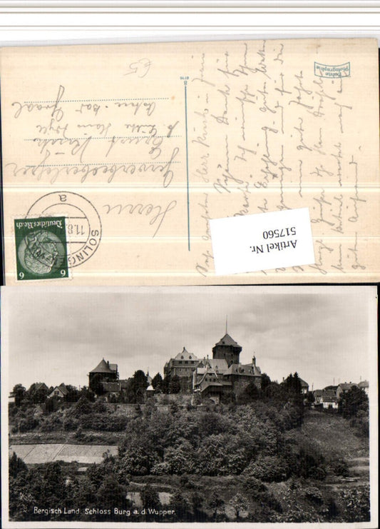 517560,Solingen Bergisch Land Schloss Burg an d. Wupper