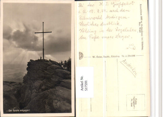 517591,Keitersberg Kreuzfelsen b. Kötzing Gipfelkreuz