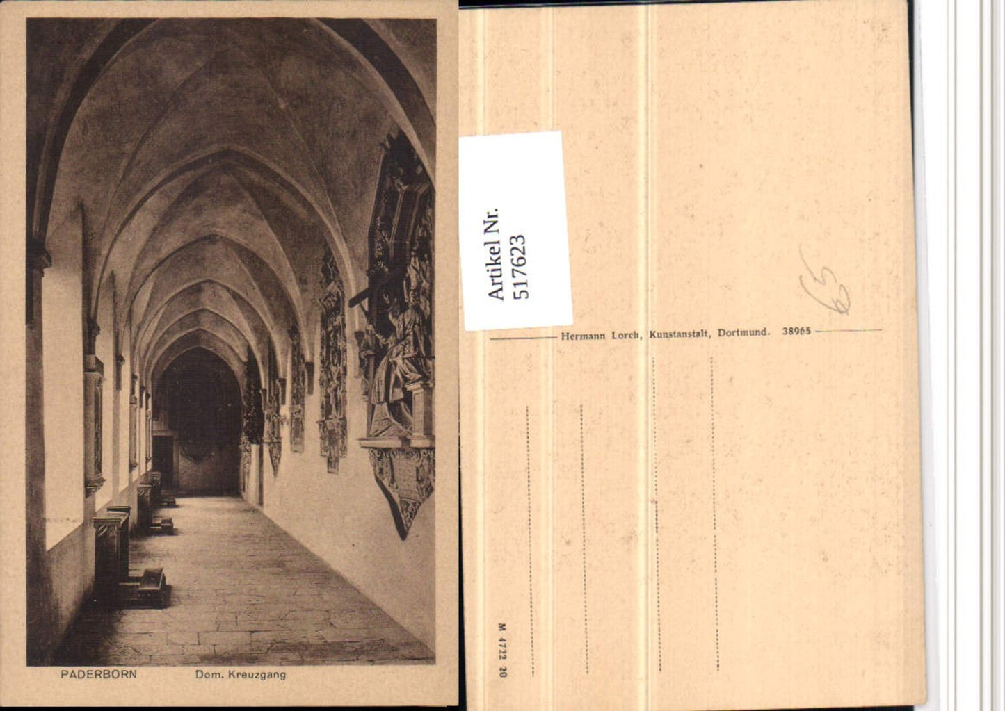 517623,Paderborn Dom Kirche Kreuzgang