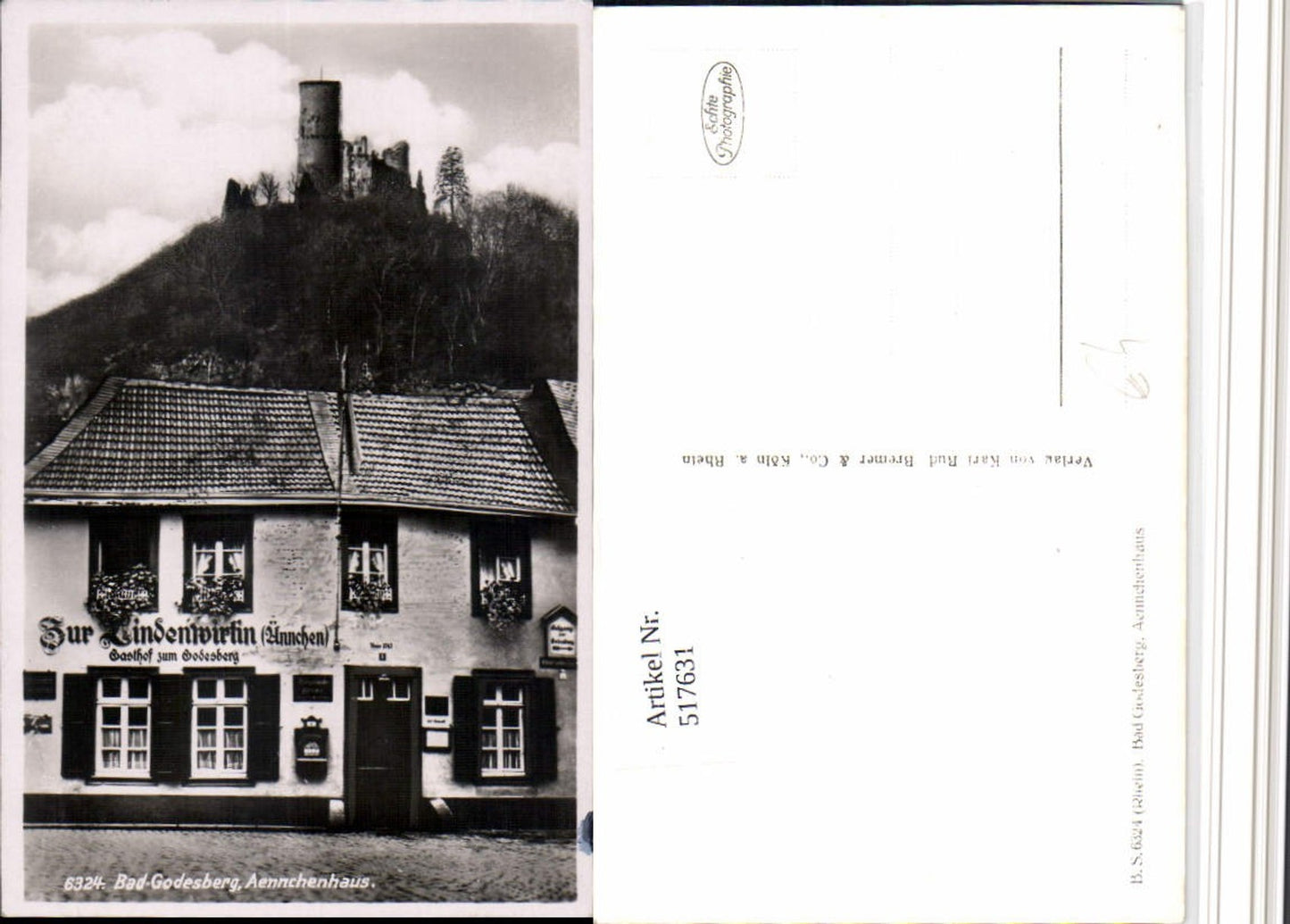 517631,Bonn am Rhein Bad Godesberg Ännchenhaus m. Burg