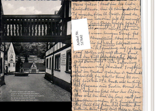 517642,Winningen an d. Mosel Weinhof Brücke Spruch