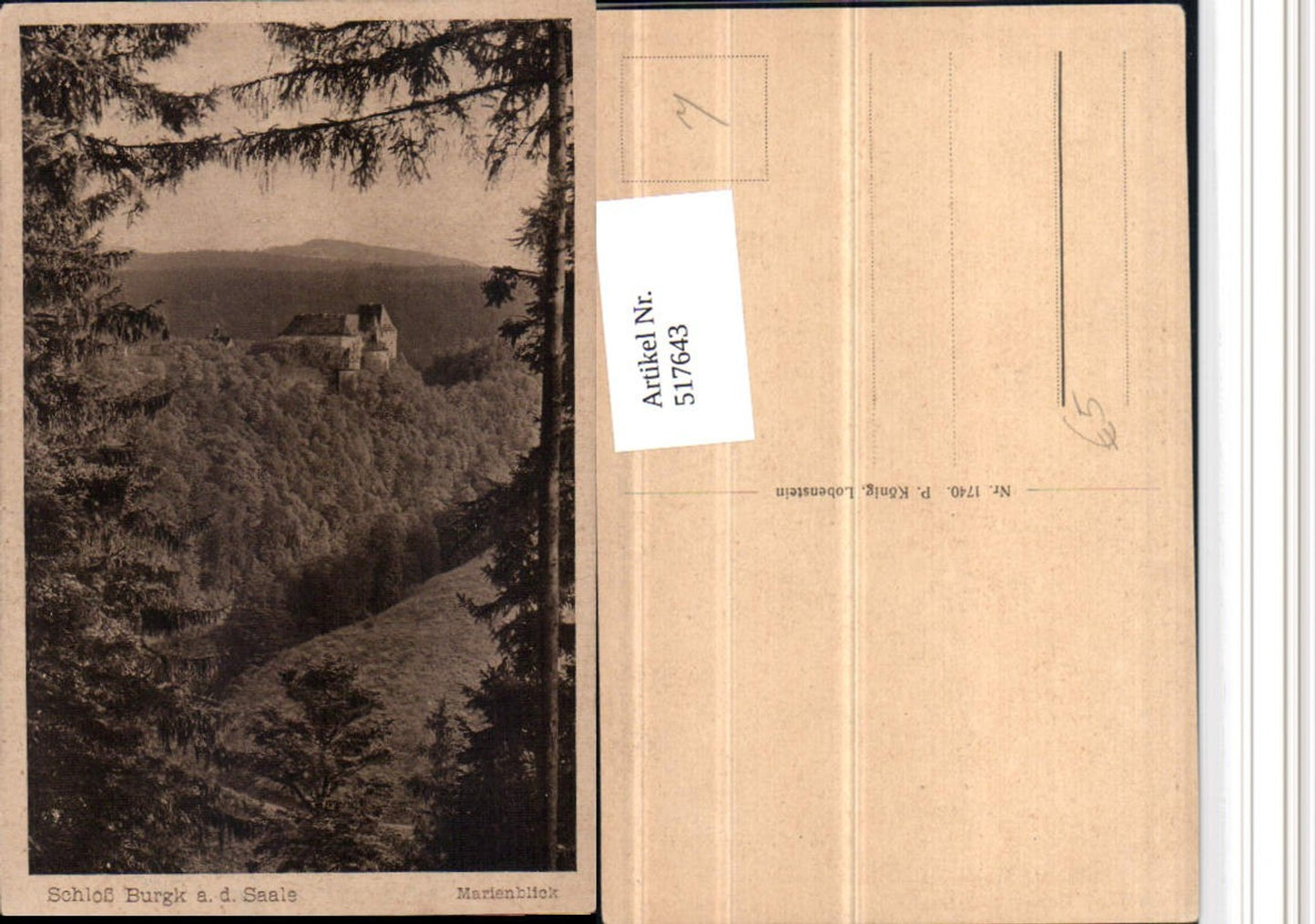 517643,Schloss Burgk an d. Saale Marienblick