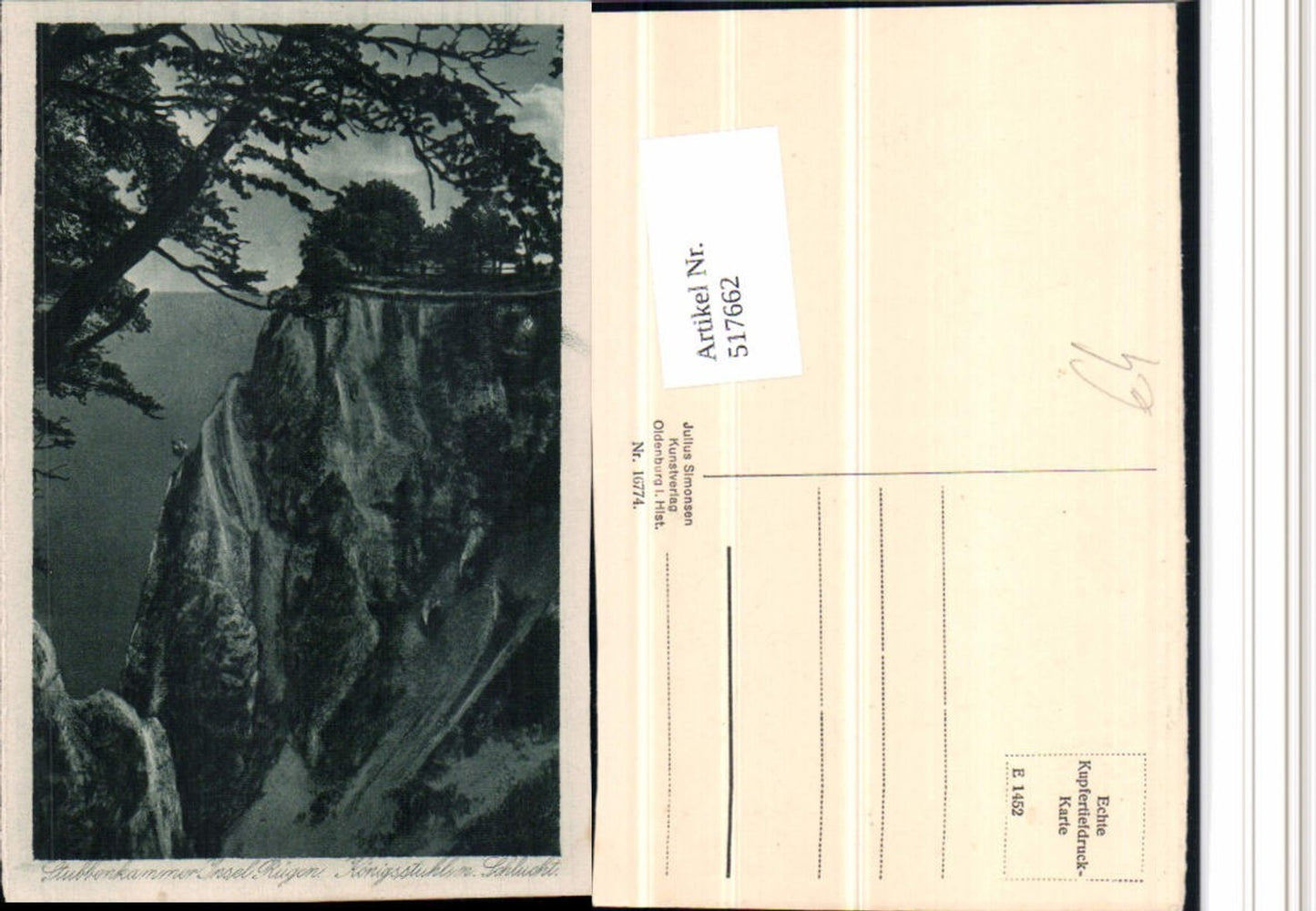 517662,Insel Rügen Stubbenkammer Königsstuhl m. Schlucht Klippe