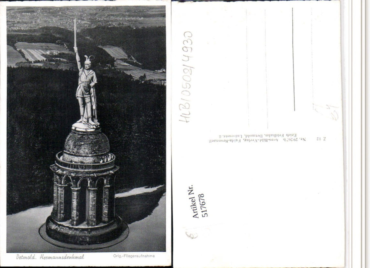 517678,Detmold Hermanns-Denkmal Fliegeraufnahme