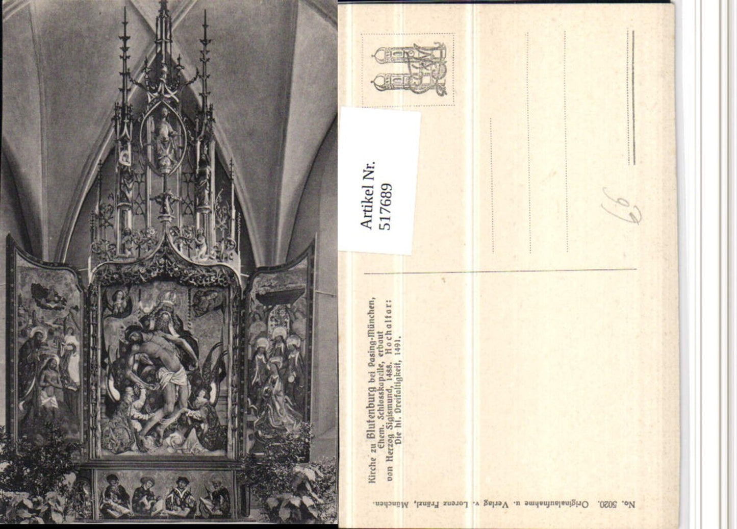 517689,München Pasing Blutenburg Kirche Schlosskapelle Altar