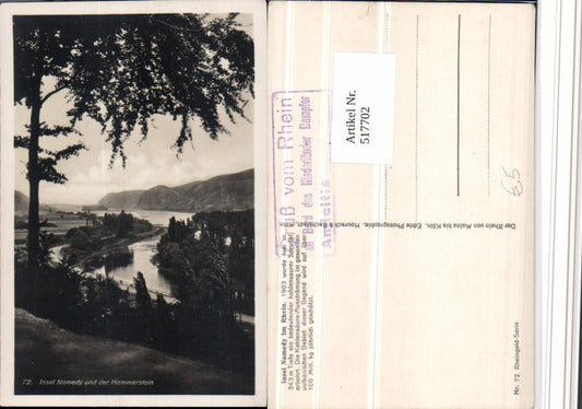 517702,Insel Namedy im Rhein b. Andernach m. Hammerstein