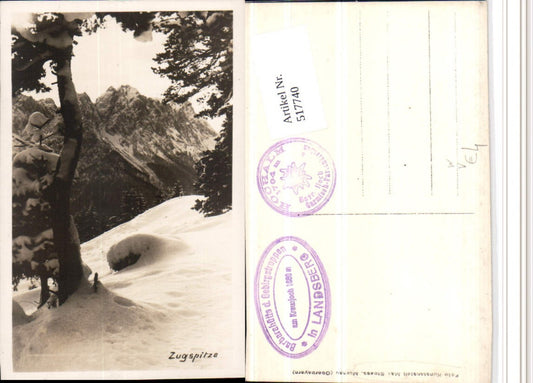 517740,Zugspitze b. Grainau Garmisch Bergkulisse Winterbild pub Max Stoess