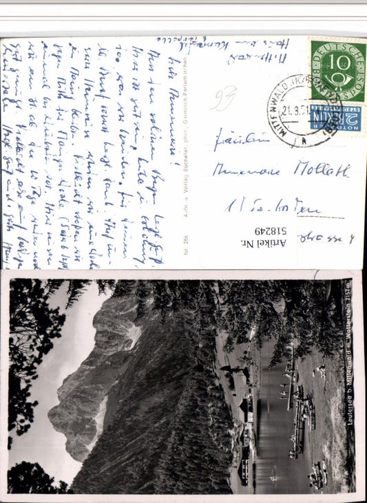 518249,Lautersee See b. Mittenwald m. Wetterstein Bergkulisse