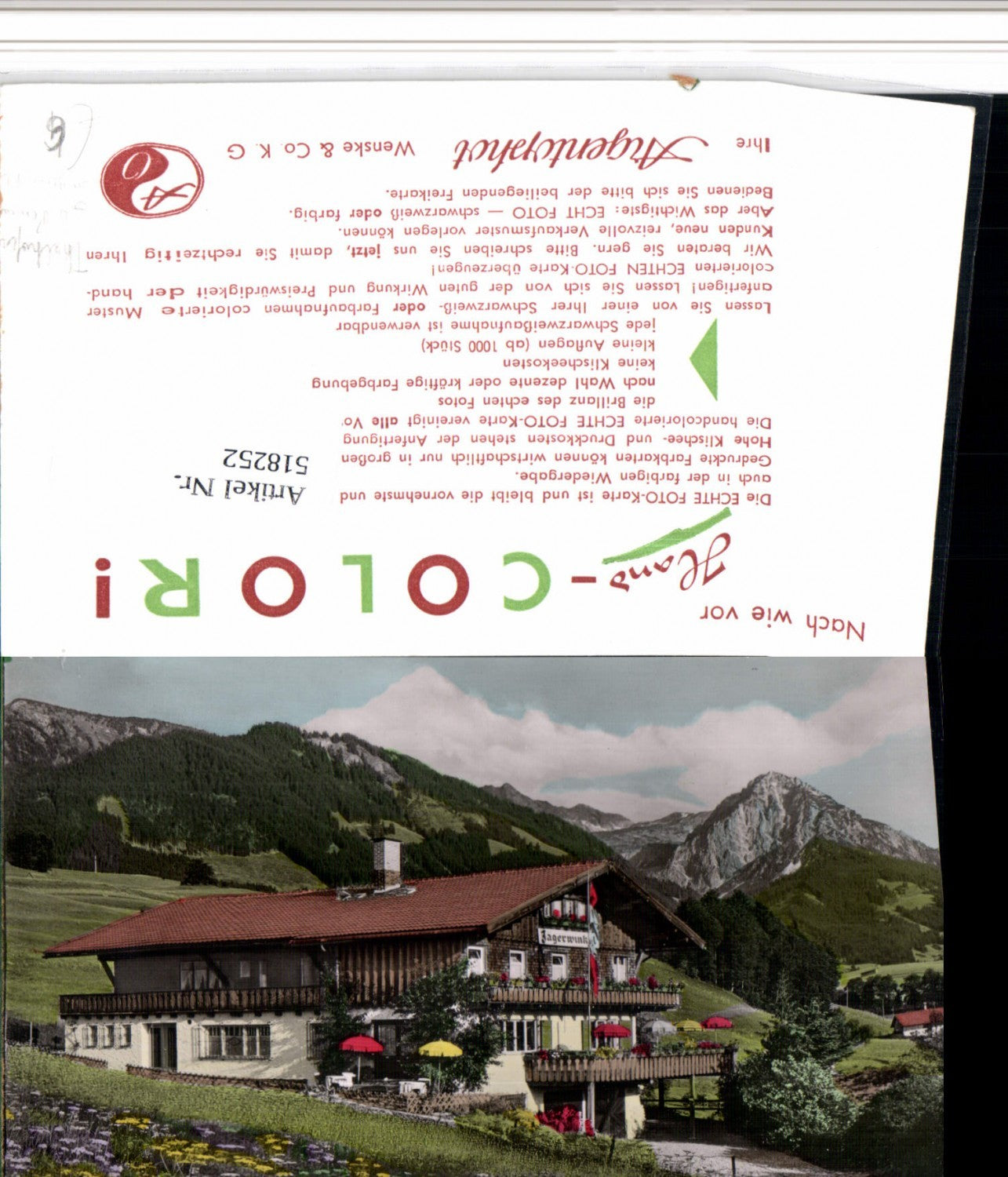 518252,Thalhofen b. Fischen im Allgäu Gasthof Pension Jägerwinkel
