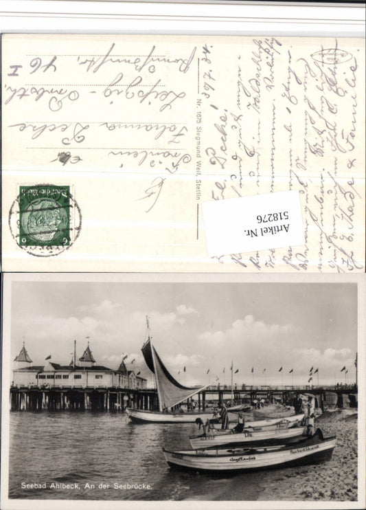 518276,Seebad Ahlbeck Seebrücke Strand Boote Segelboot