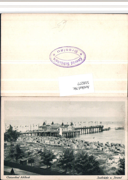518277,Ostseebad Ahlbeck Seebrücke u. Strand