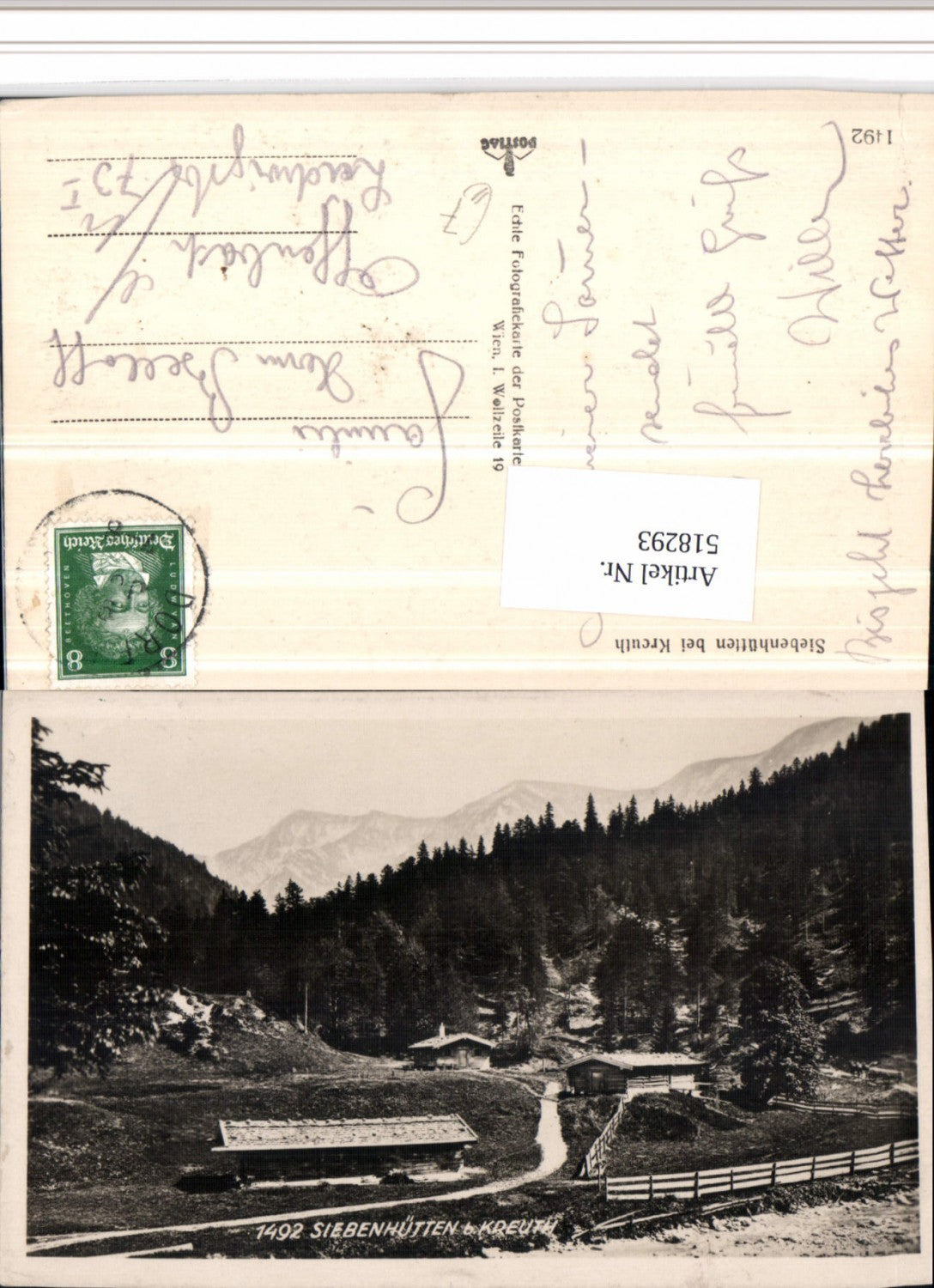 518293,Siebenhütten b. Kreuth Hütten Bergkulisse