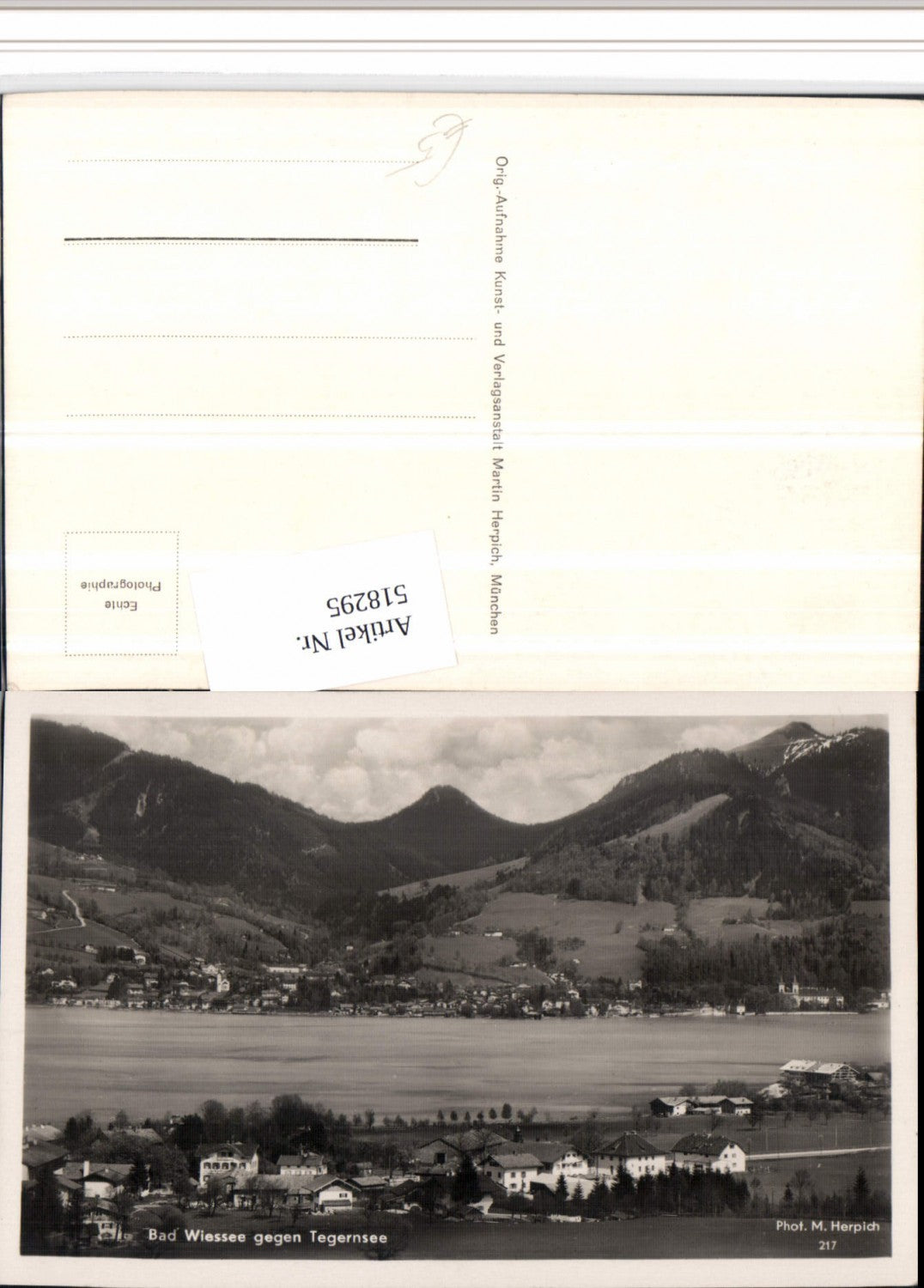 518295,Bad Wiessee Teilansicht geg. Tegernsee Bergkulisse