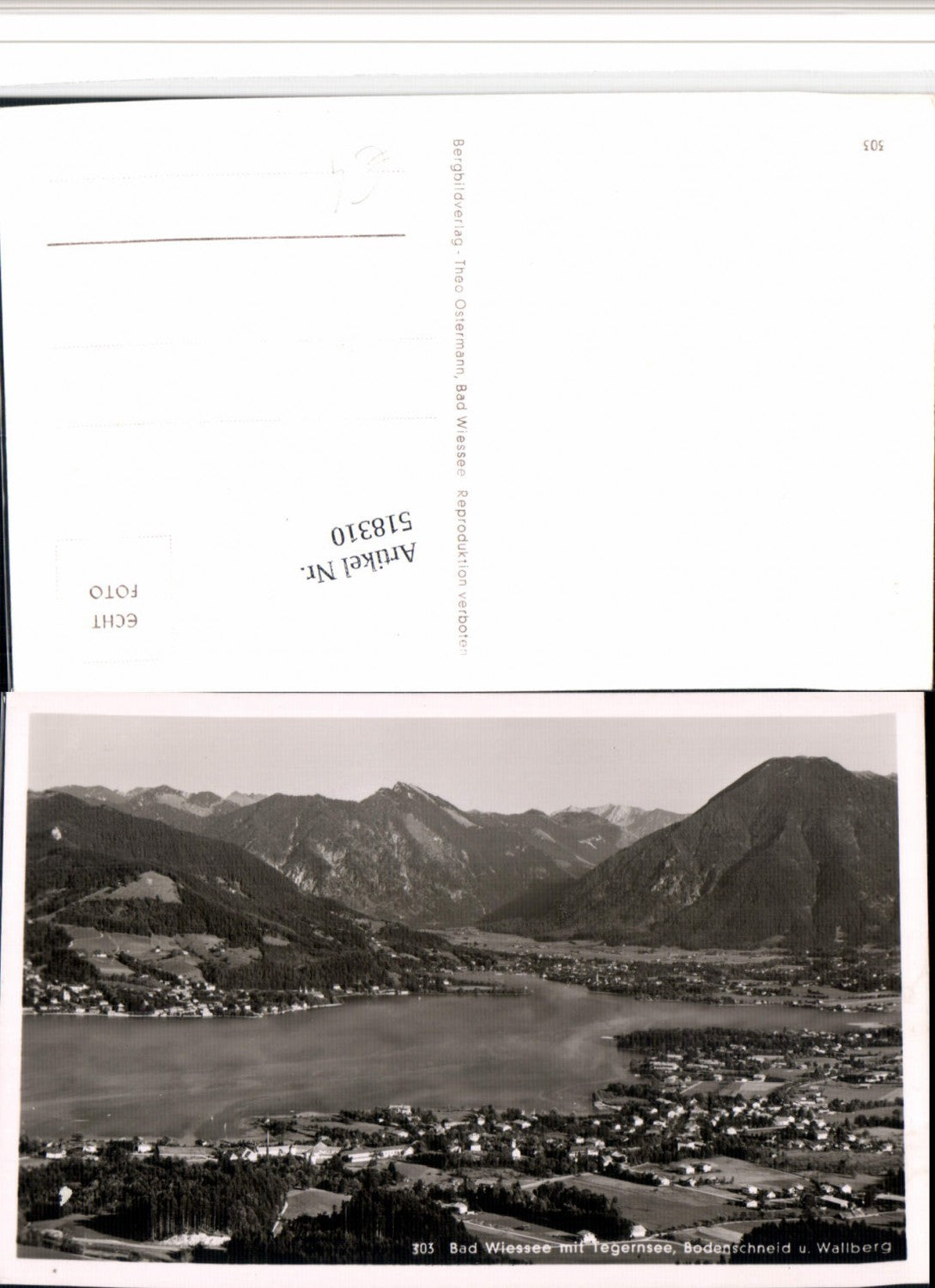 518310,Bad Wiessee Totale m. Tegernsee Bodenschneid Bergkulisse