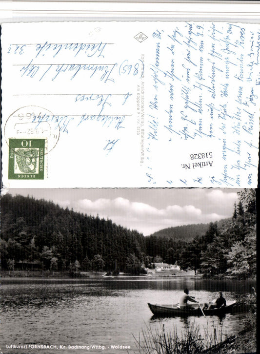 518328, Fornsbach b. Murrhardt Waldsee lake rowing boat boat