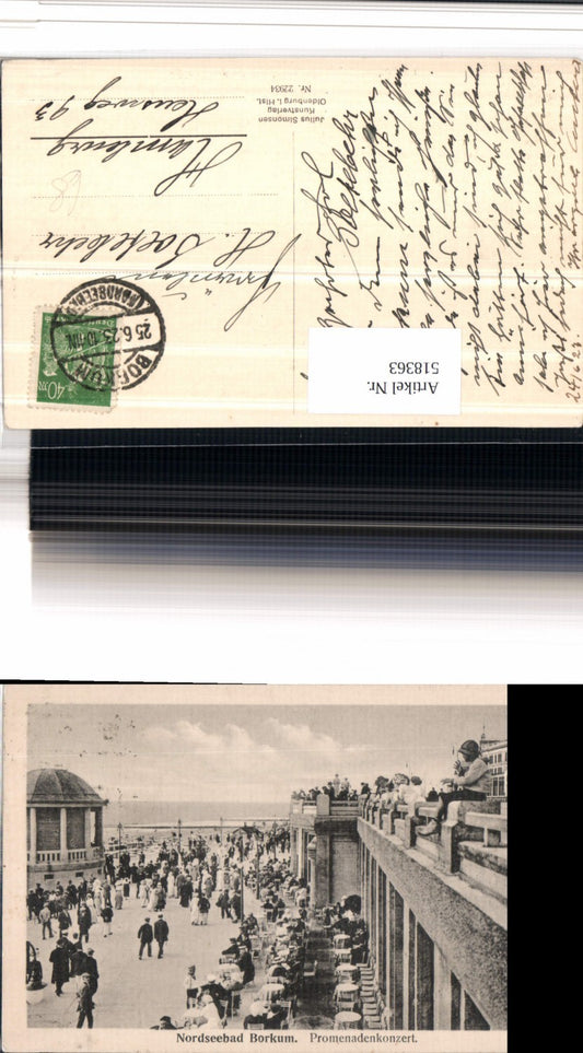 518363,Nordseebad Borkum Promenade Konzert