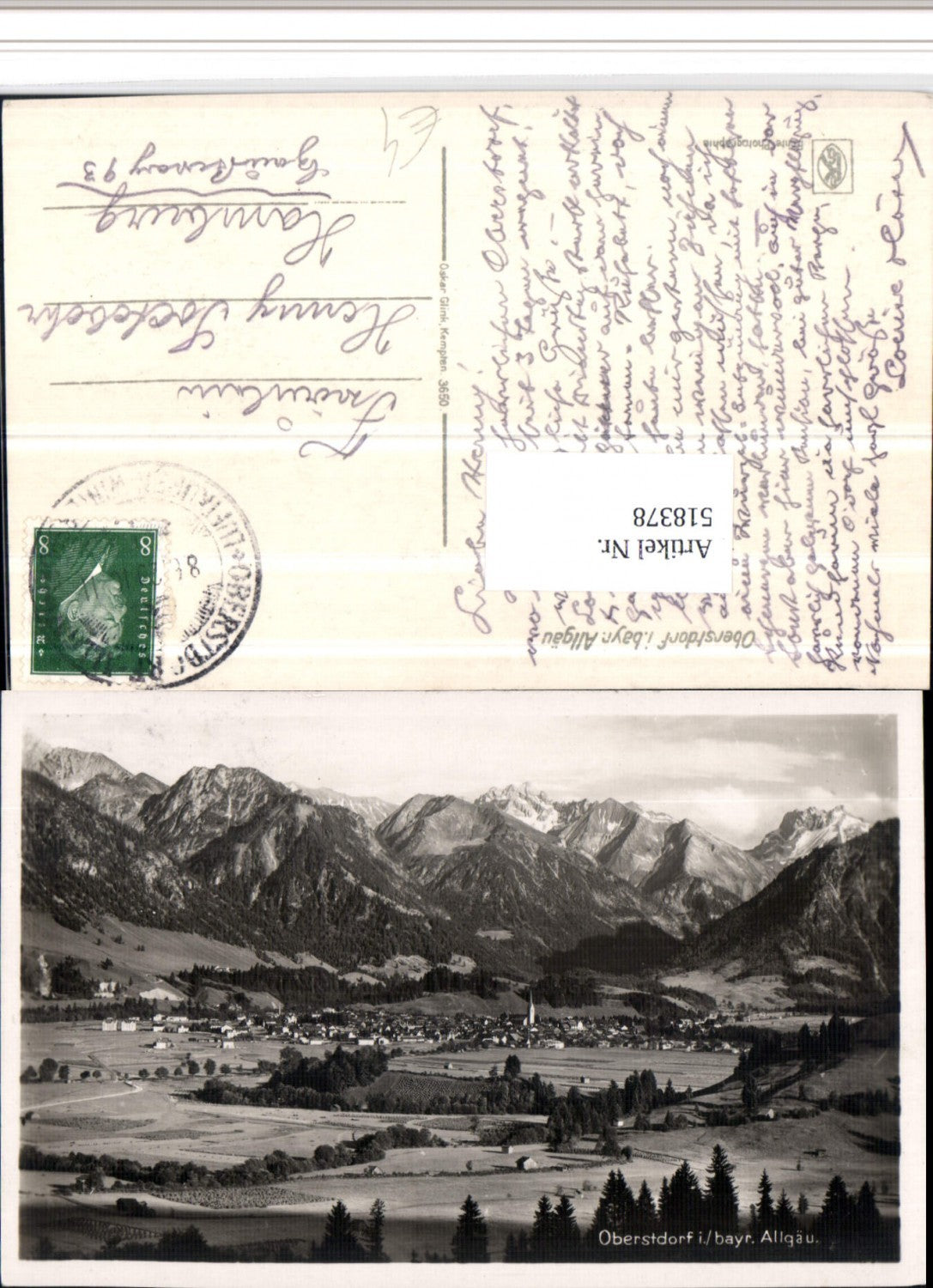 518378,Oberstdorf im Allgäu Totale Bergkulisse