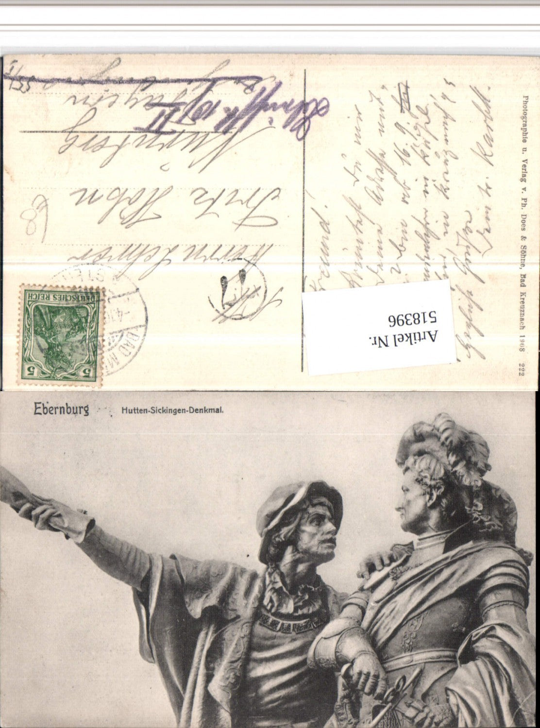 518396,Ebernburg b. Bad Münster am Stein Hutten-Sickingen-Denkmal