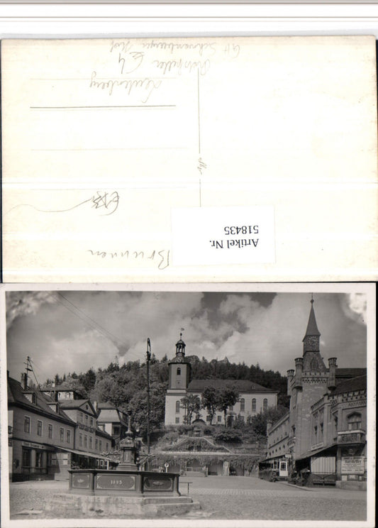 518435, Photo AK Leutenberg Gasthaus Schwarzburger Hof Ratskeller Church