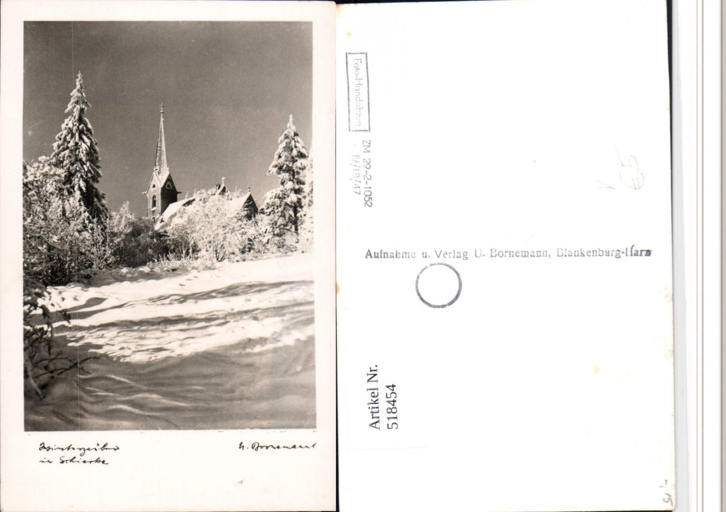 518454,Schierke im Harz Kirche Winterbild pub U. Bornemann