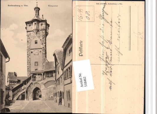 518462,Rothenburg ob d. Tauber Klingentor Tor Turm