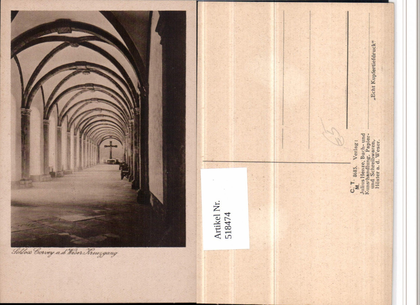 518474,Schloss Corvey b. Höxter an d. Weser Kreuzgang