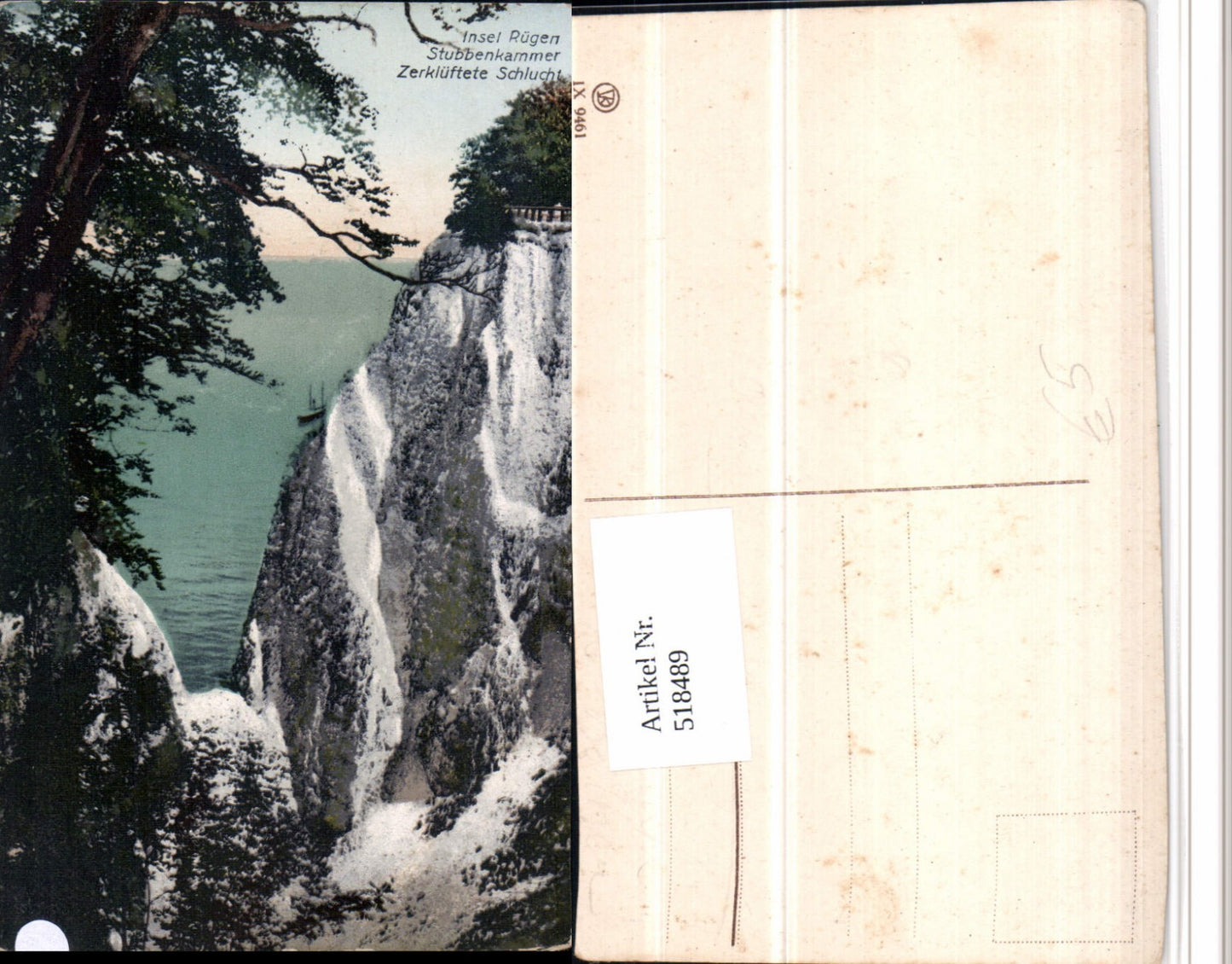 518489,Insel Rügen Stubbenkammer Zerklüftete Schlucht Klippe