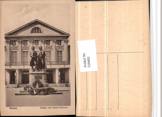 518493,Weimar Goethe- und Schiller-Denkmal Statue