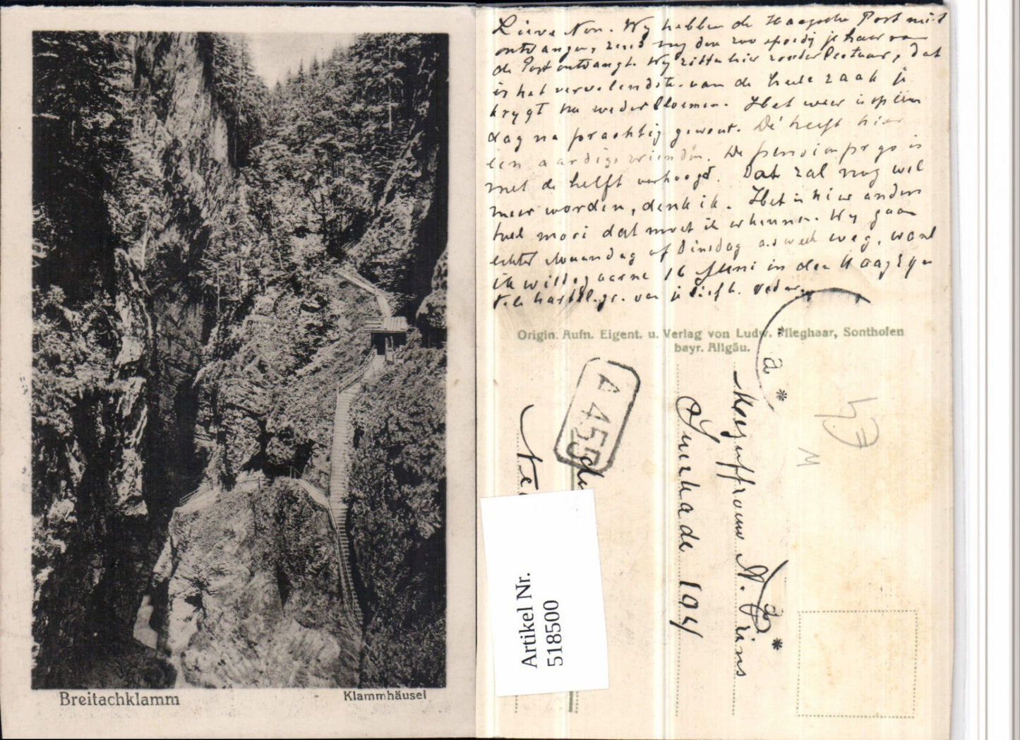 518500,Breitachklamm Klamm b. Oberstdorf Klammhäusel