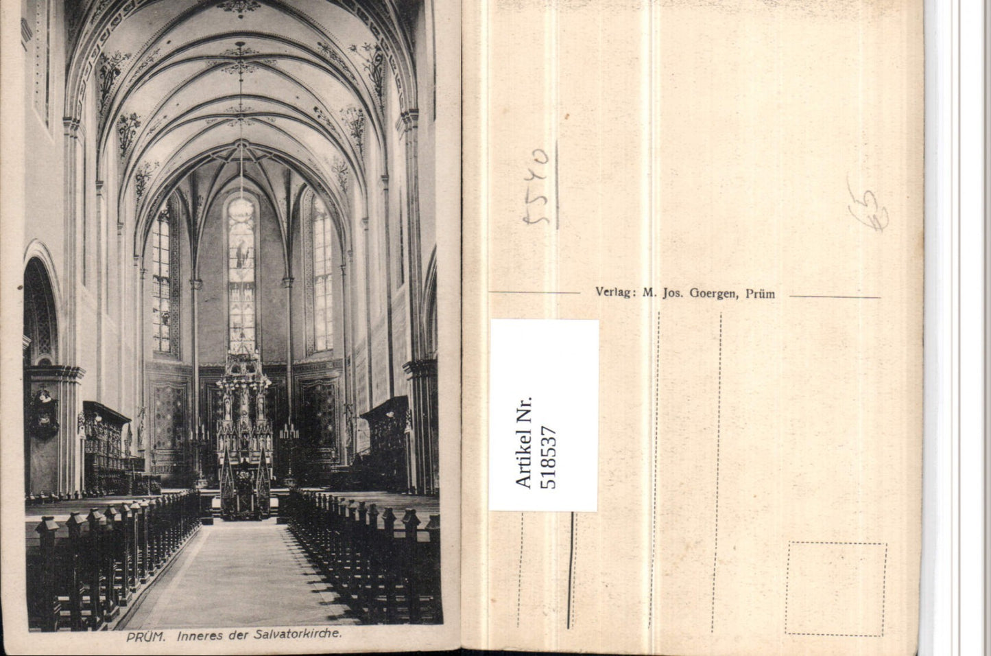 518537,Prüm Salvatorkirche Kirche Innenansicht