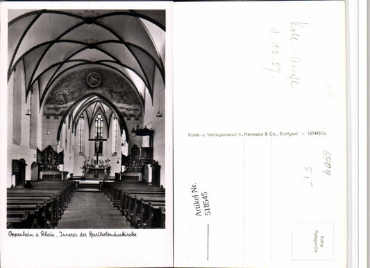 518545,Oppenheim am Rhein Bartholomäuskirche Kirche Innenansicht