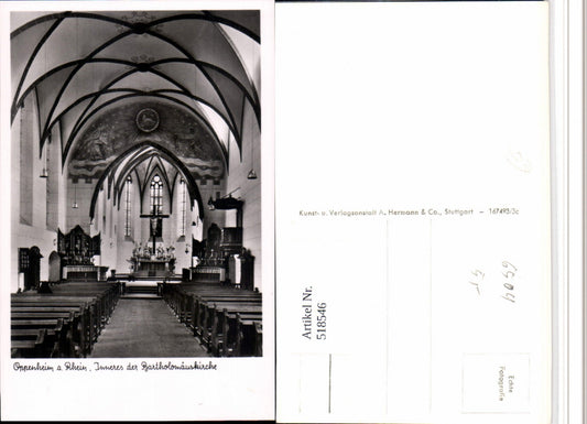 518546,Oppenheim am Rhein Bartholomäuskirche Kirche Innenansicht