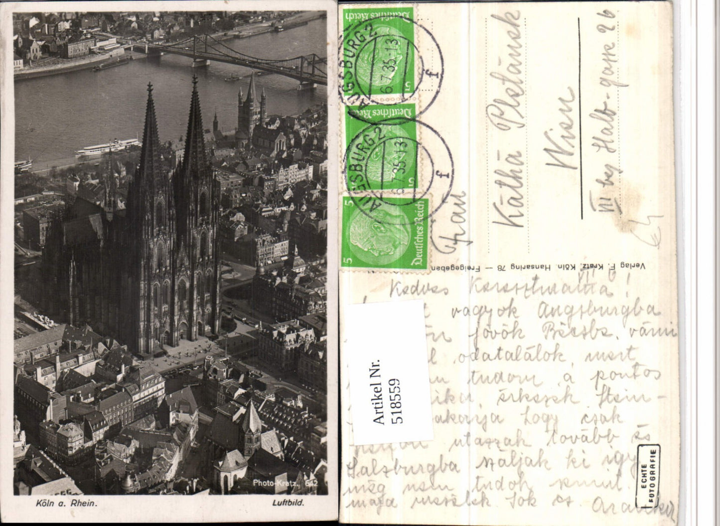 518559,Köln am Rhein Kirche Fliegeraufnahme