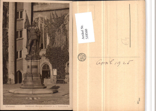 518560,Meißen Denkmal Herzog Albrecht a. d. Domplatz