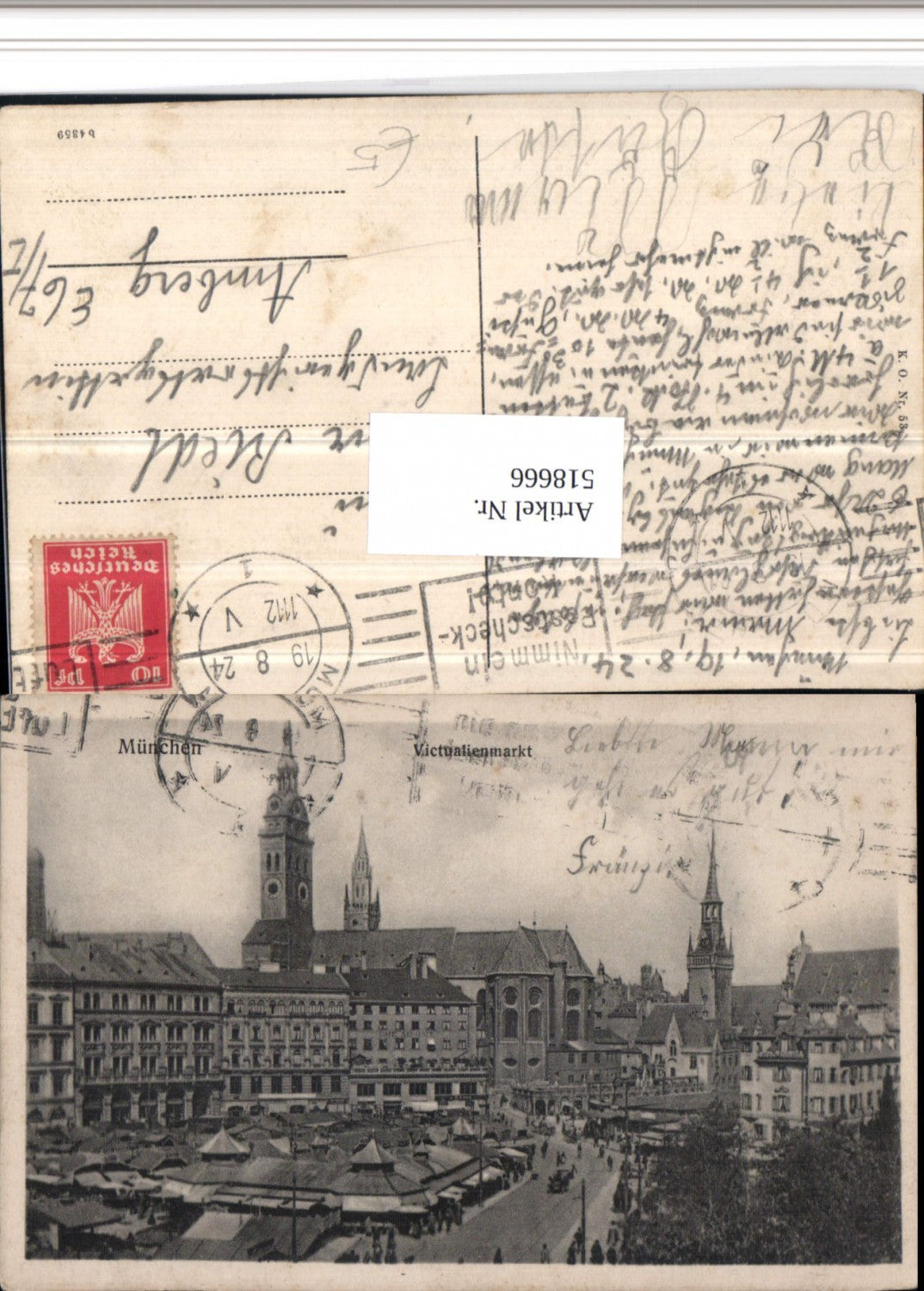 518666,München Victualienmarkt Markt Kirche