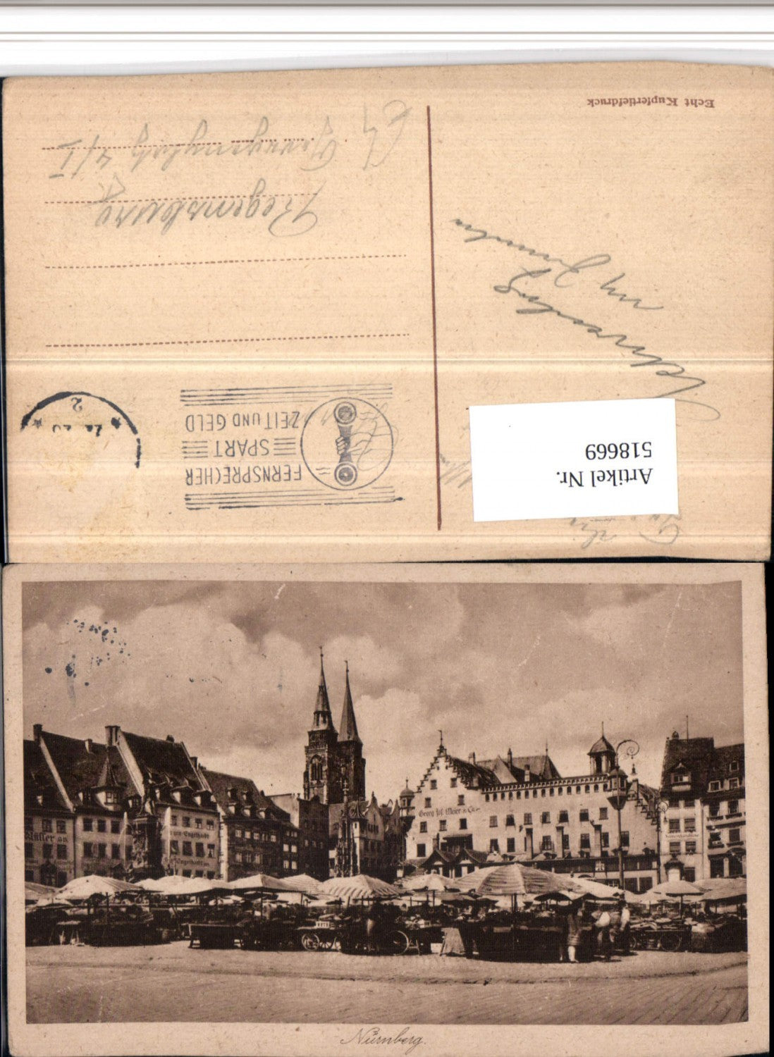 518669,Nürnberg Markt Brunnen Georg Hof Kirche