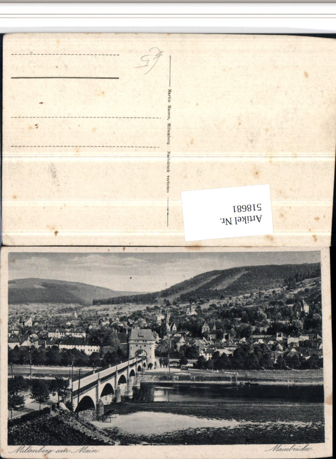 518681,Miltenberg am Main Totale Mainbrücke Brücke