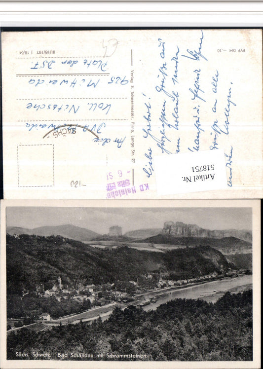 518751,Sächsische Schweiz Bad Schandau Totale m. Schrammsteine
