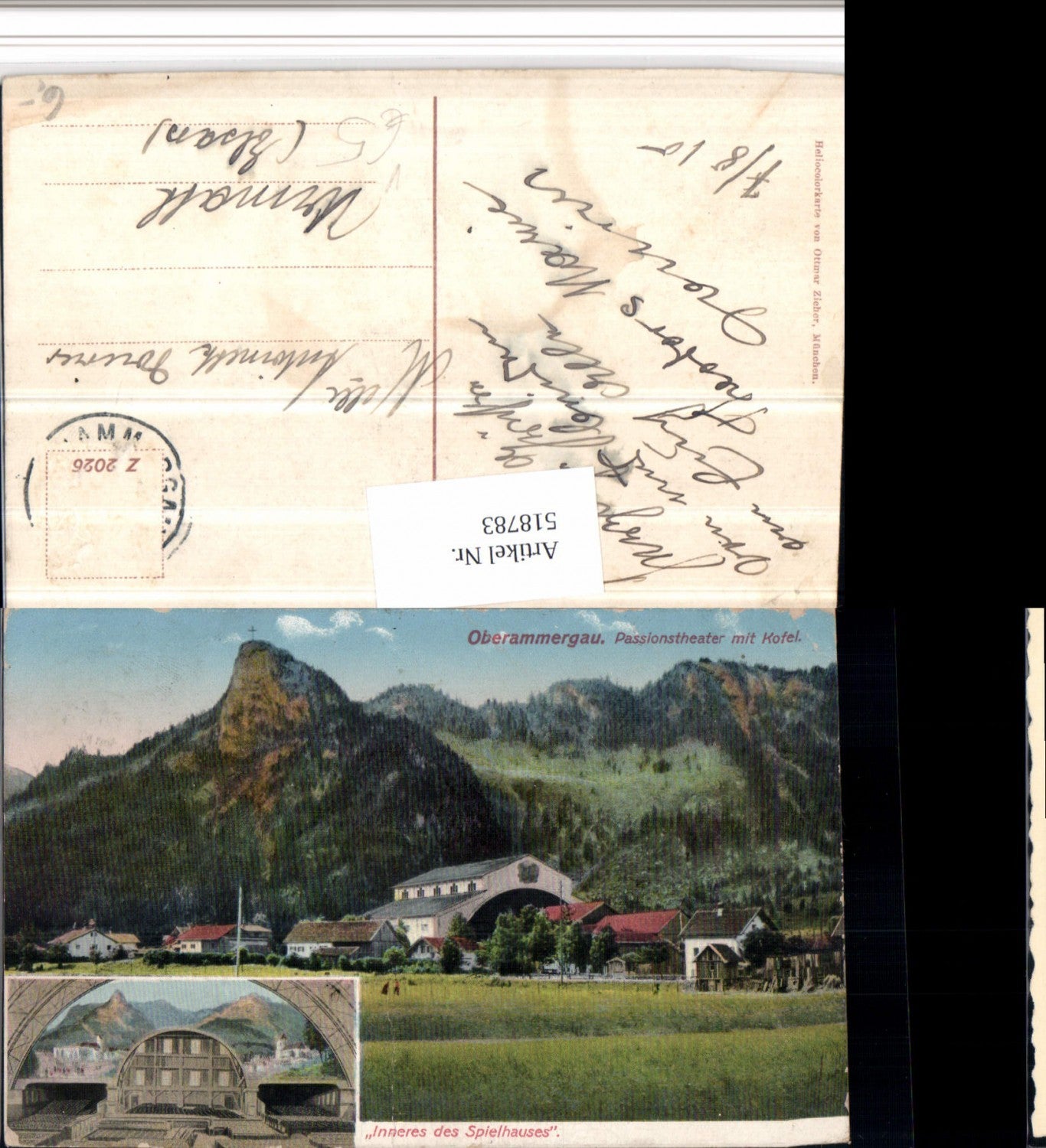 518783,Oberammergau Passionstheater m. Kofel Mehrbildkarte pub Ottmar Zieher