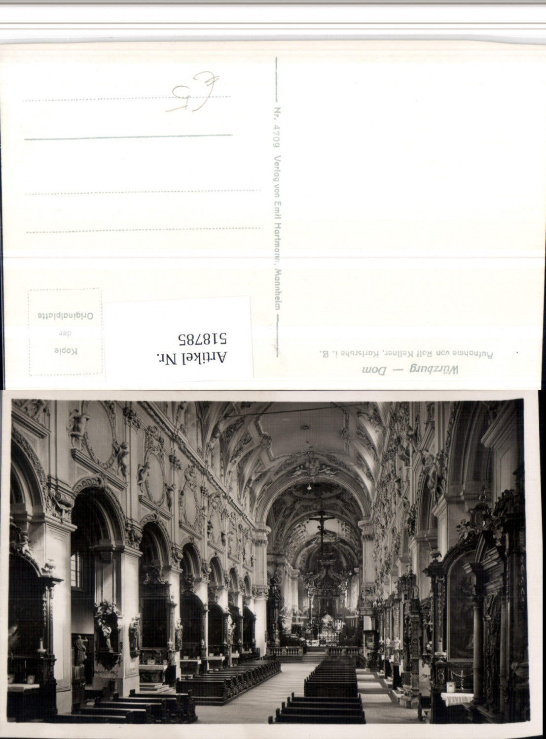 518785,Würzburg Dom Kirche Innenansicht