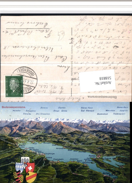 518818,Bodensee Vogelschau Friedrichshafen Konstanz Bergkulisse