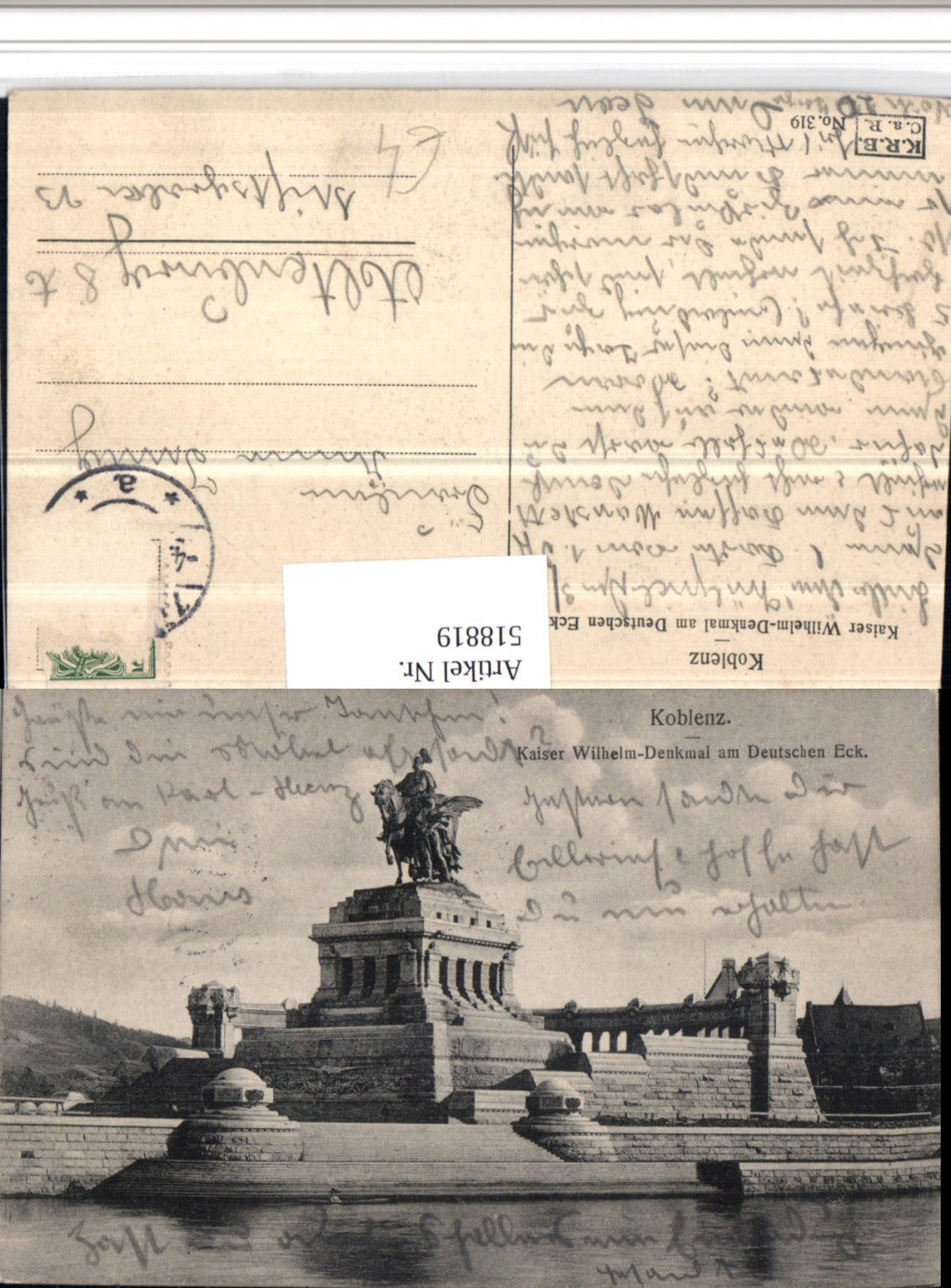 518819,Koblenz Kaiser Wilhelm-Denkmal am Deutschen Eck