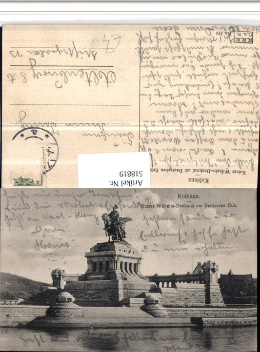 518819,Koblenz Kaiser Wilhelm-Denkmal am Deutschen Eck